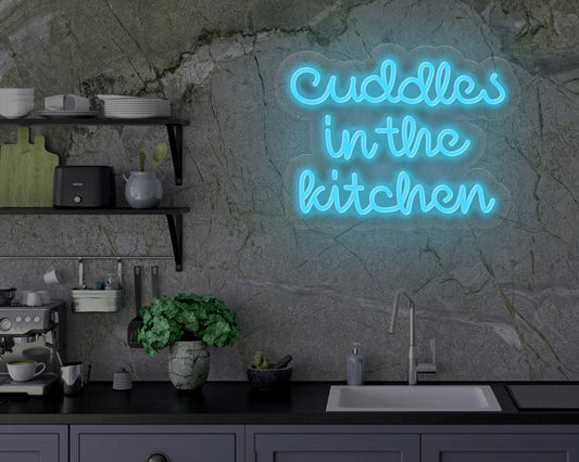 Cuddle in the Kitchen Neon Sign