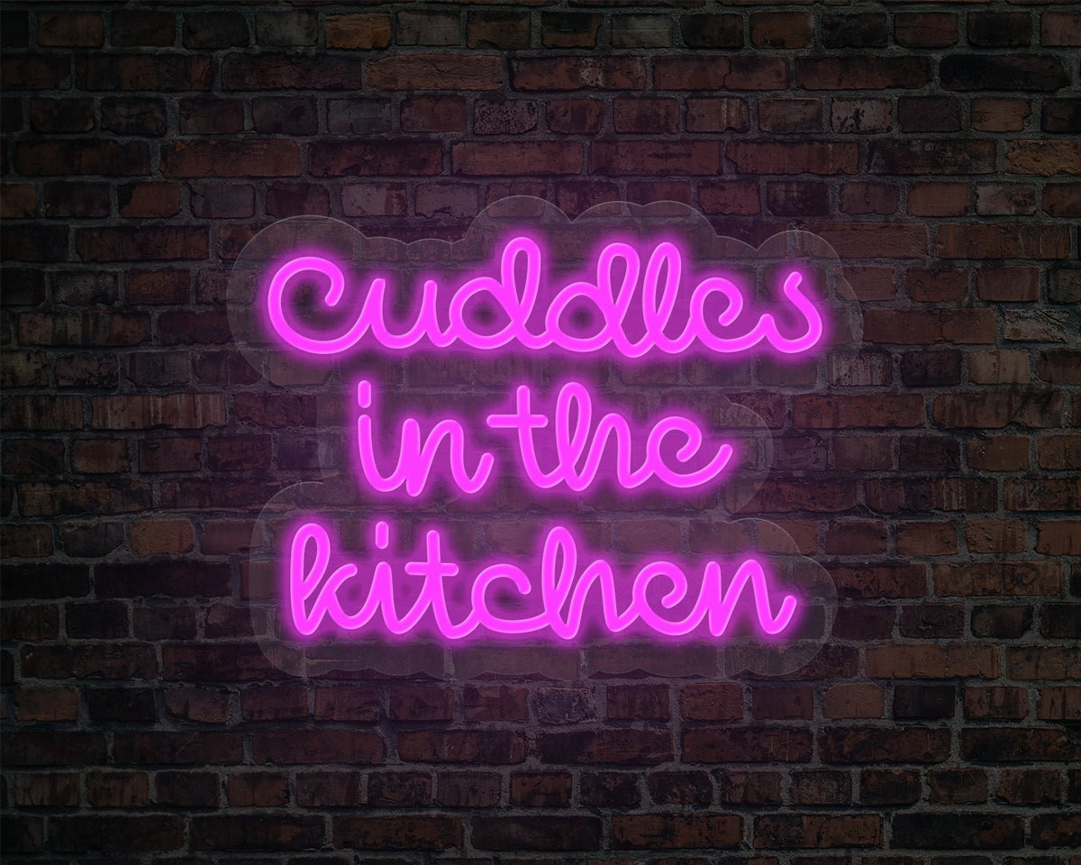 Cuddle in the Kitchen Neon Sign