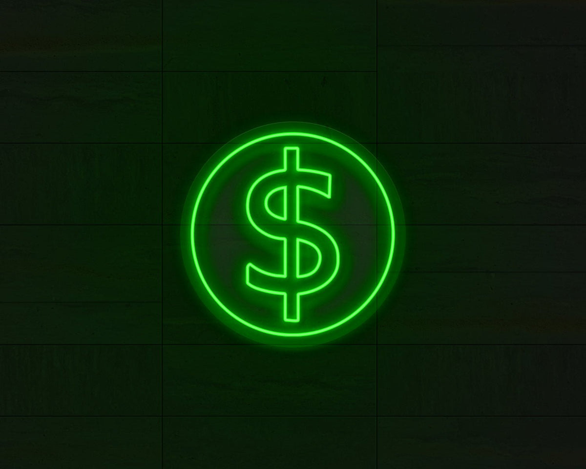 Doller Sign Neon Sign