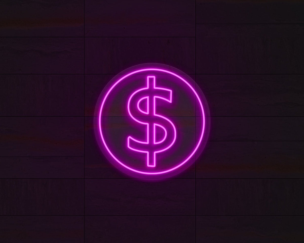 Doller Sign Neon Sign