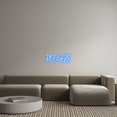 Custom Name Neon Sign RODGERS