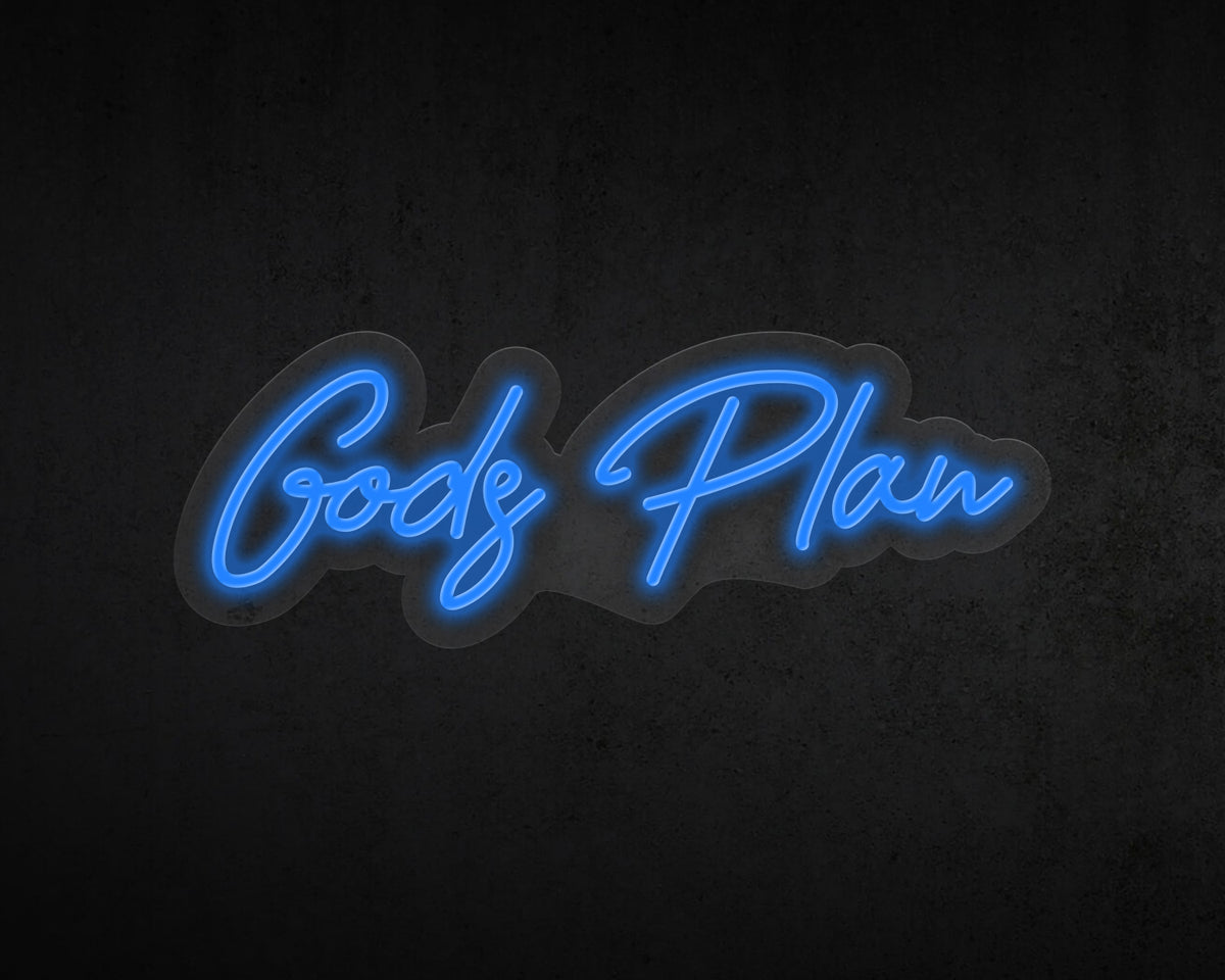 Gods Plan Neon Sign