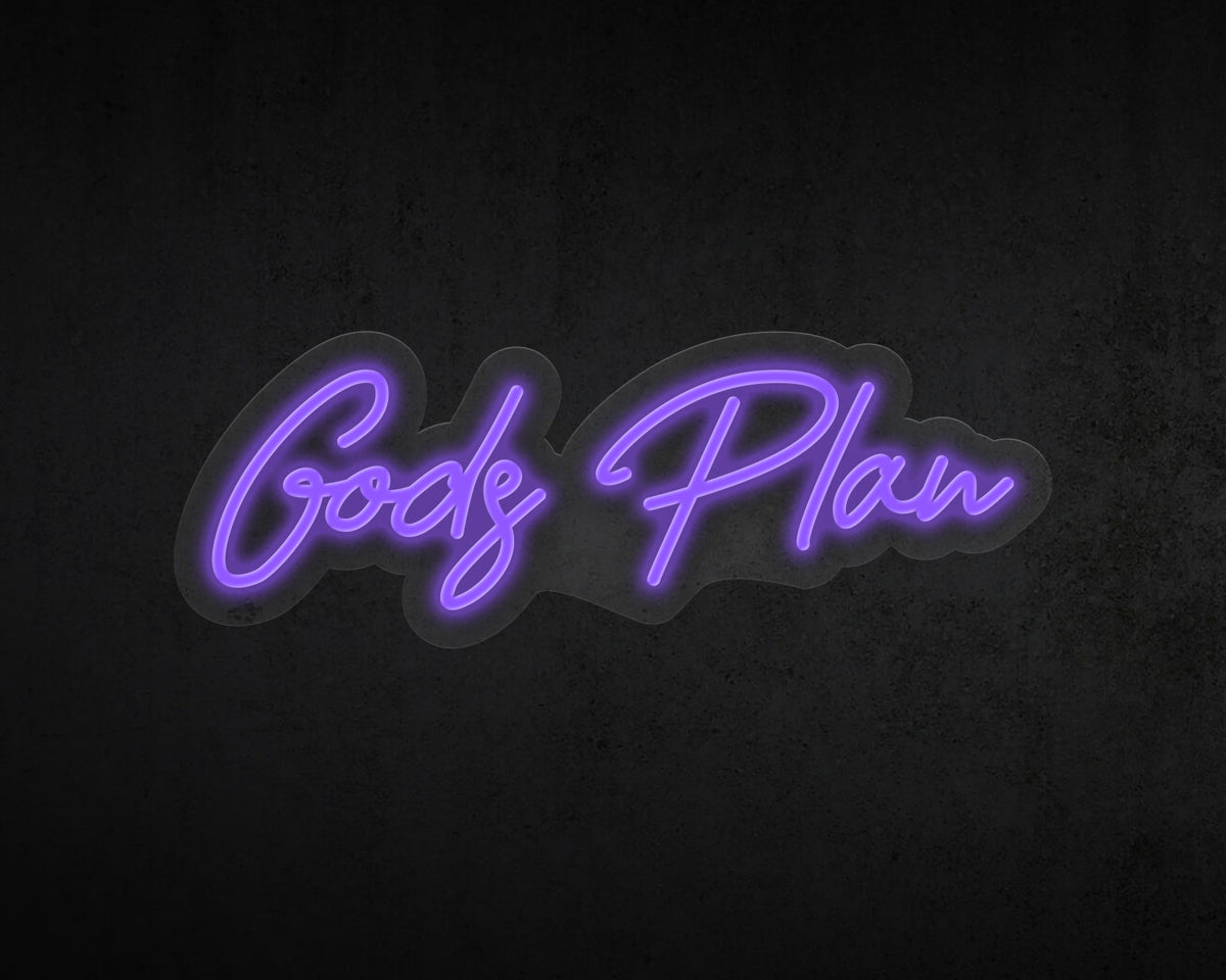 Gods Plan Neon Sign