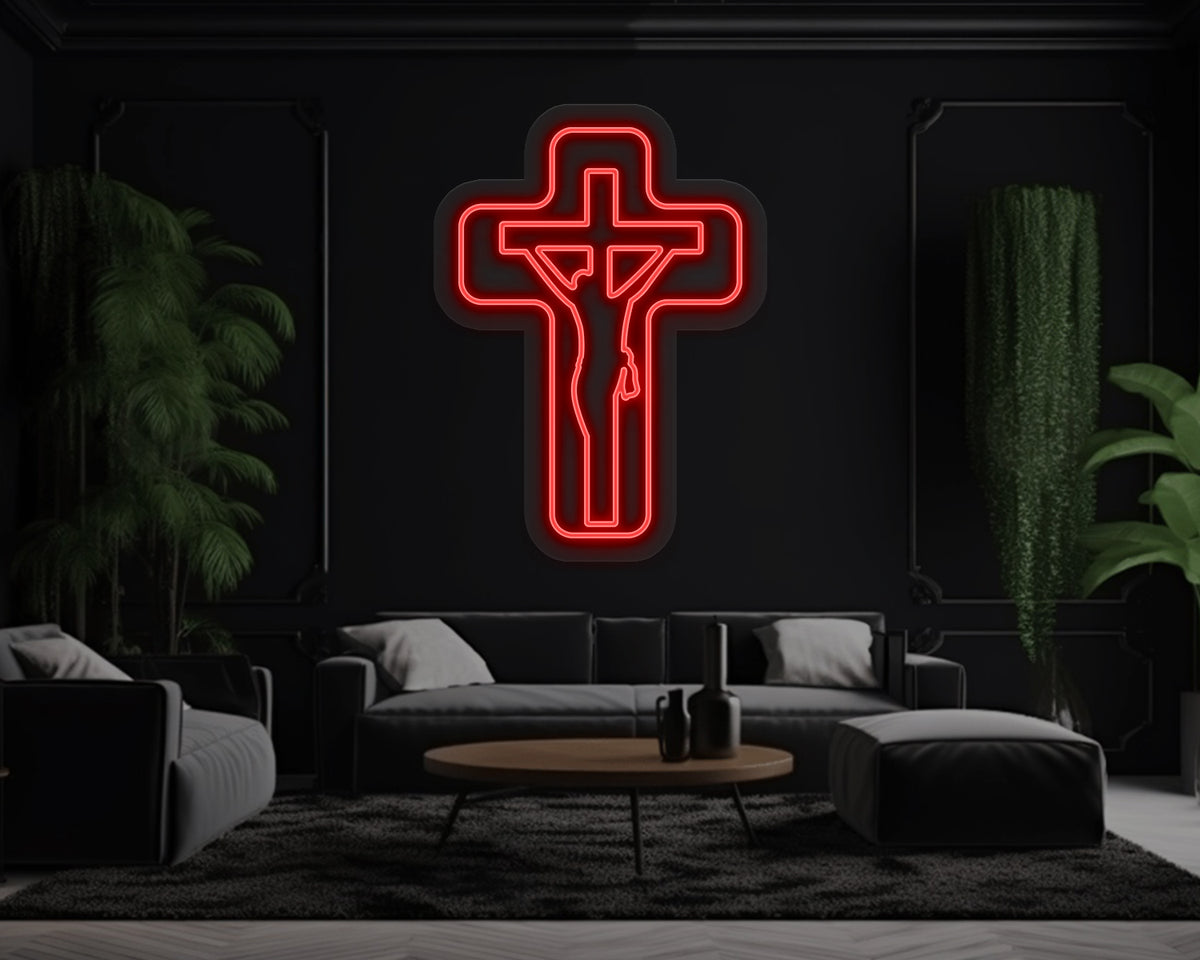 Jesus Cross Neon Sign