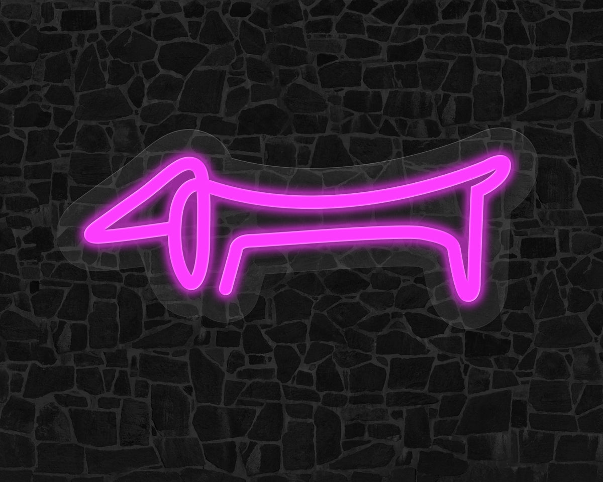 Line Art Sausage Neon Sign