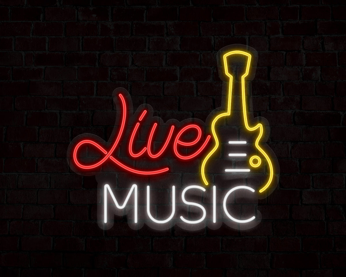 Live Music Neon Sign