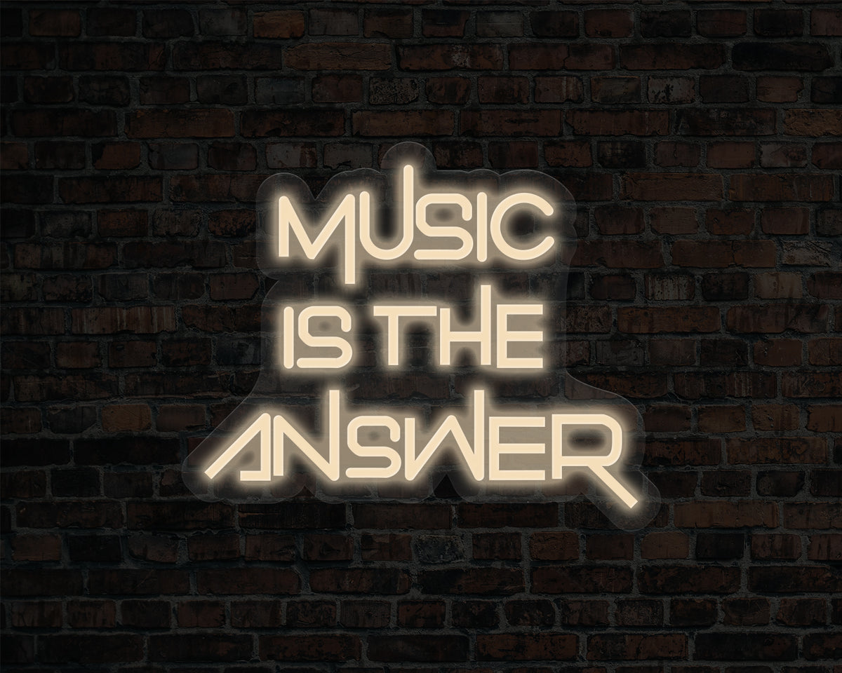 Music is The Answer Neon Sign