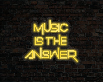 Music is The Answer Neon Sign
