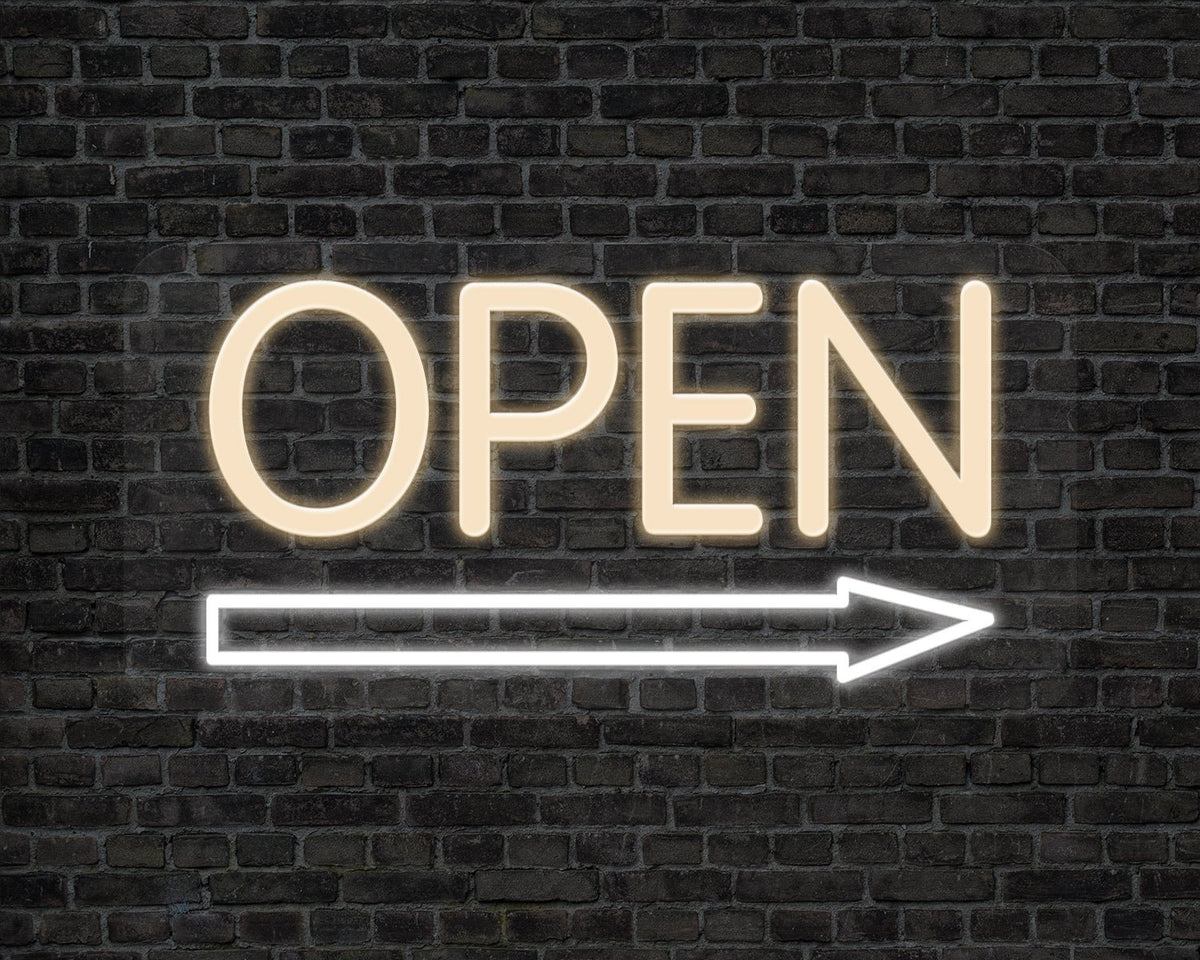 Open Arrow Neon Sign
