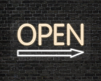 Open Arrow Neon Sign