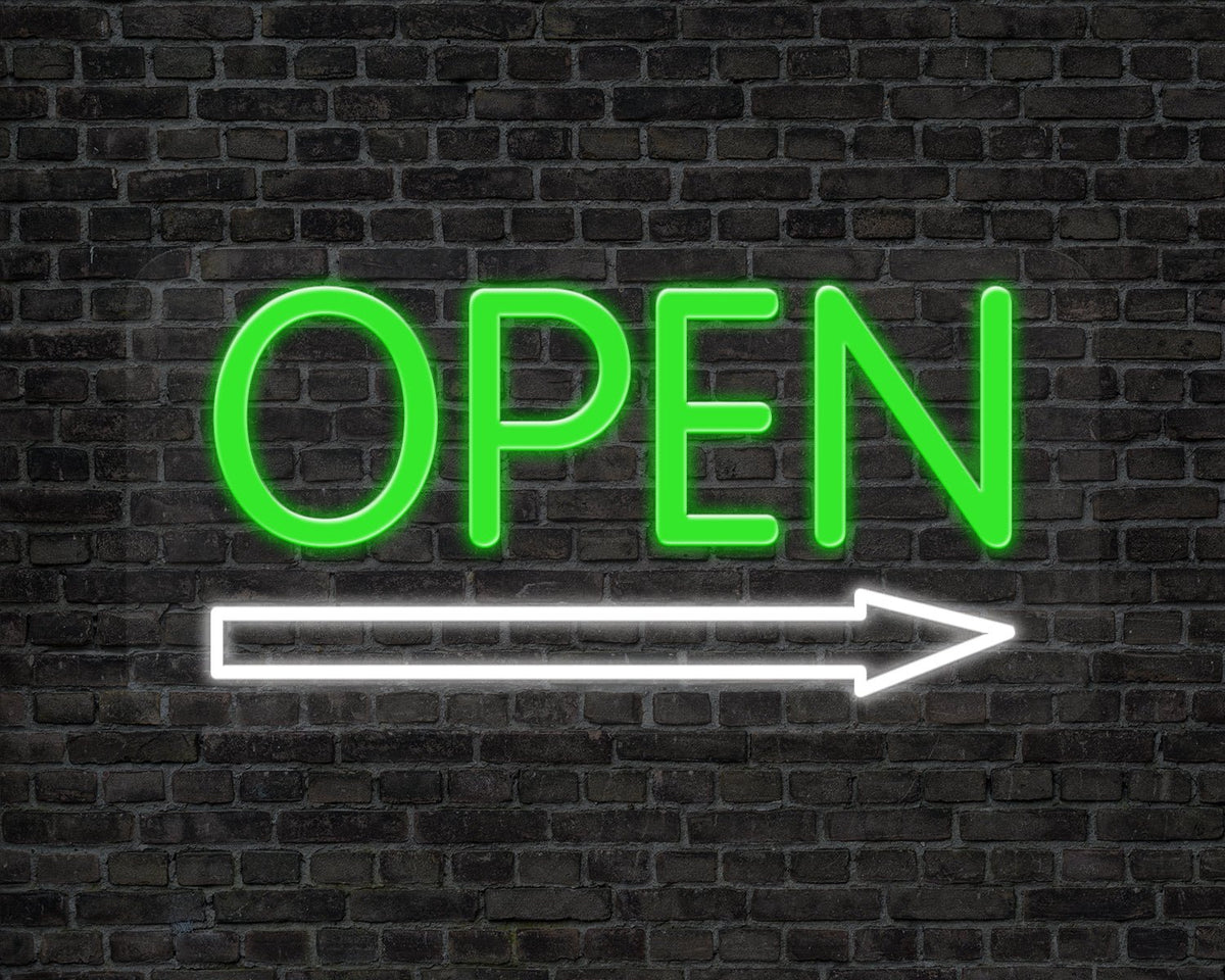 Open Arrow Neon Sign