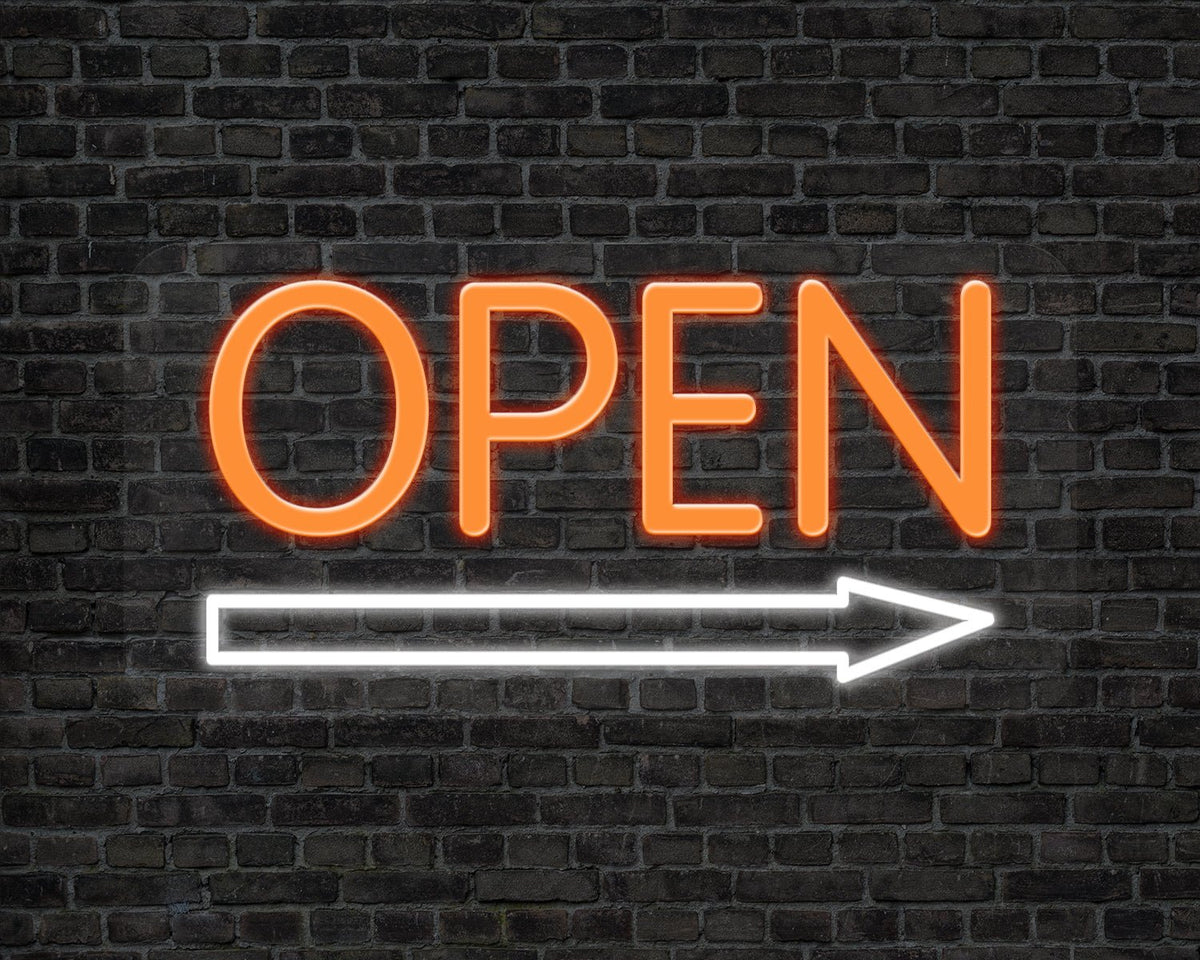 Open Arrow Neon Sign
