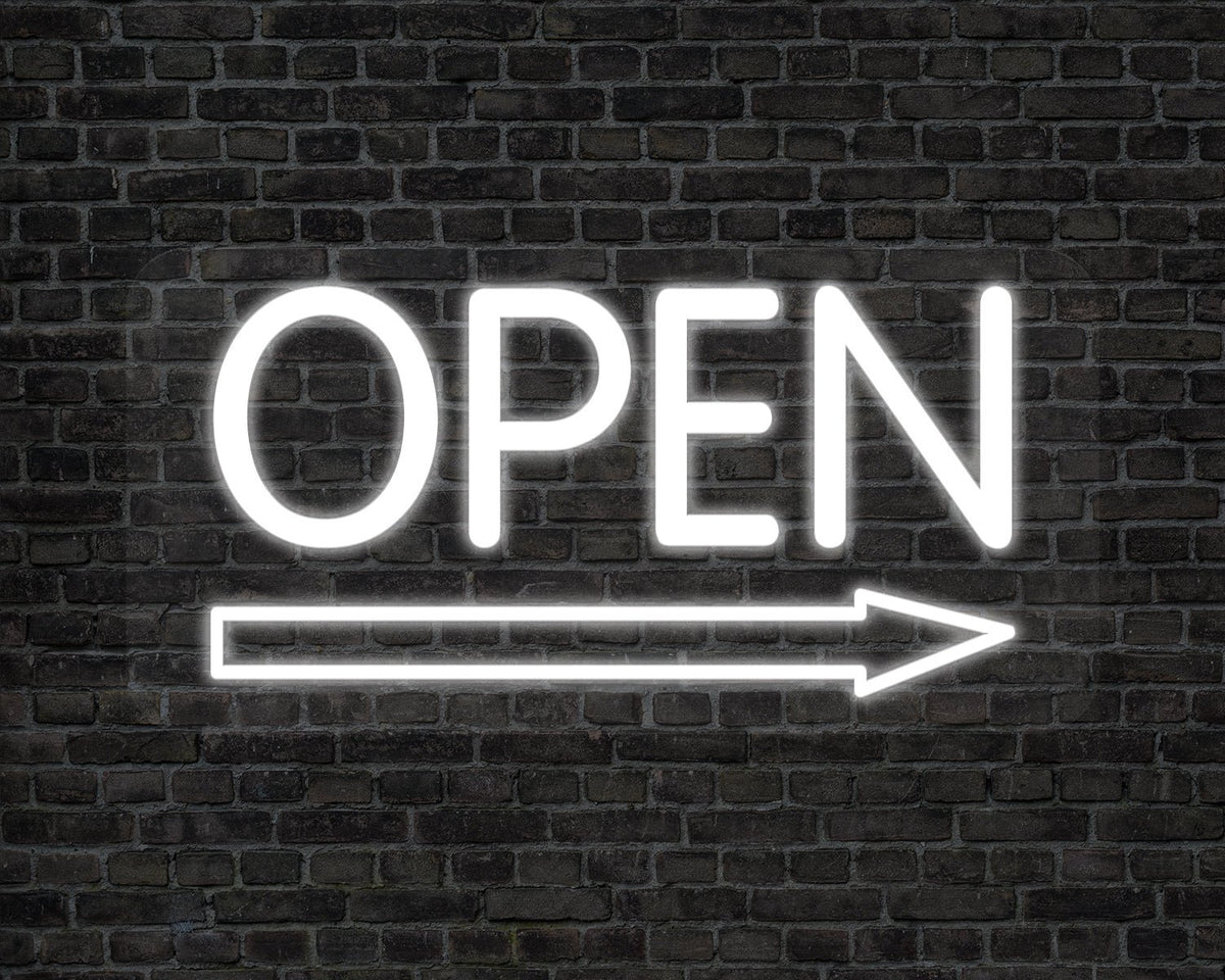 Open Arrow Neon Sign