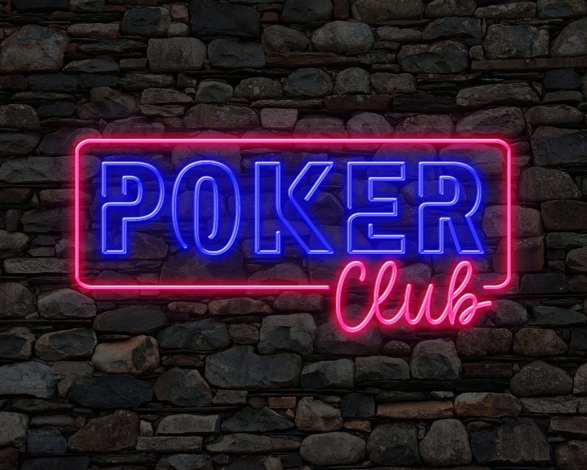 Poker Club Neon Sign