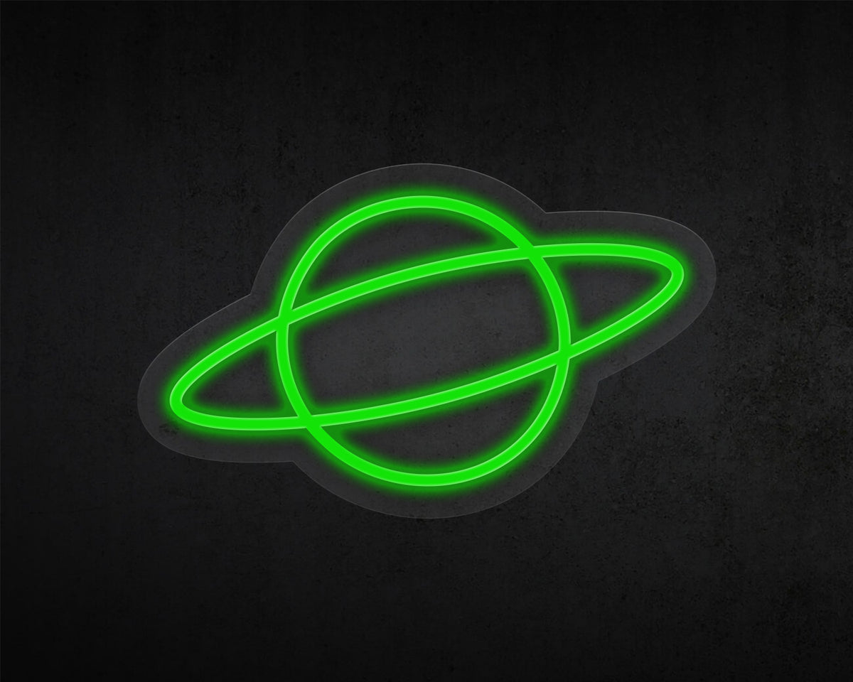 Planet Saturn Neon Sign