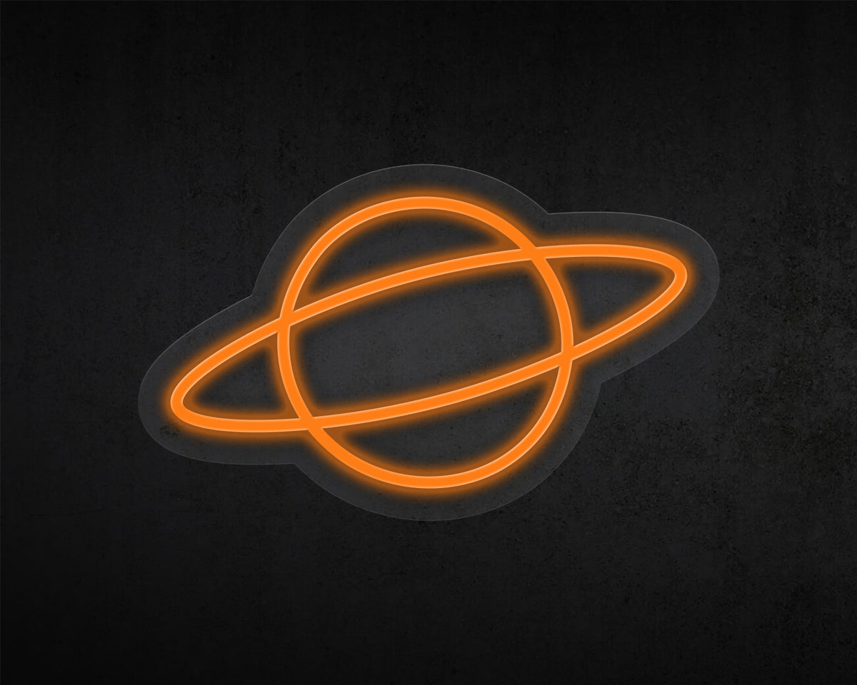 Planet Saturn Neon Sign