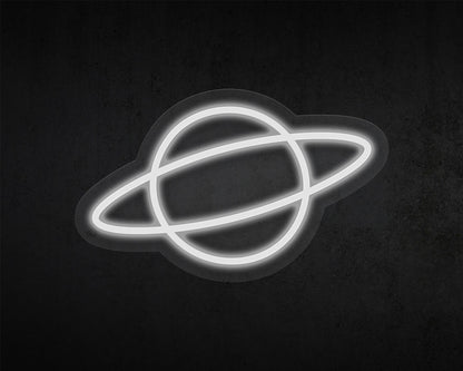 Planet Saturn Neon Sign