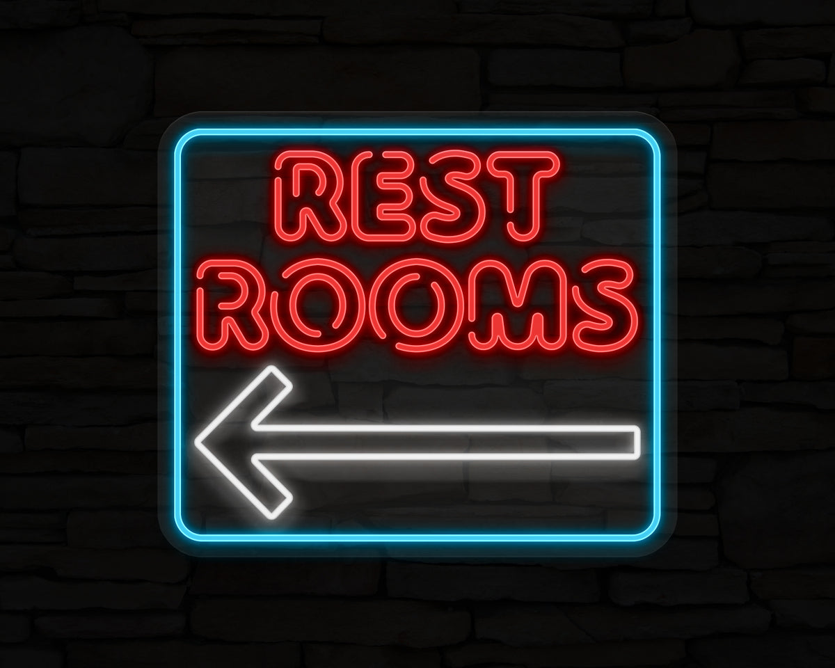 Rest Rooms Neon Sign