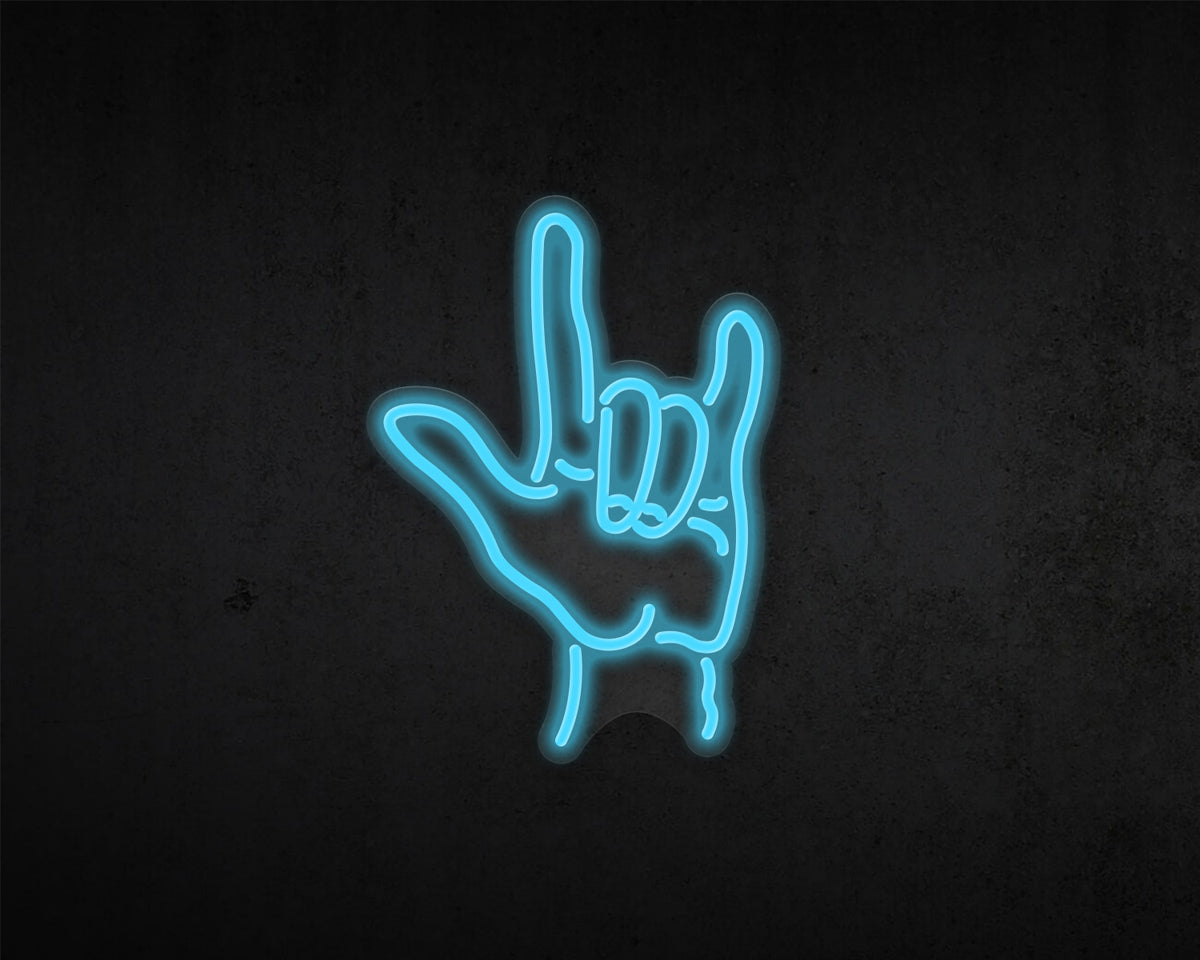 Rock Hands Neon Sign