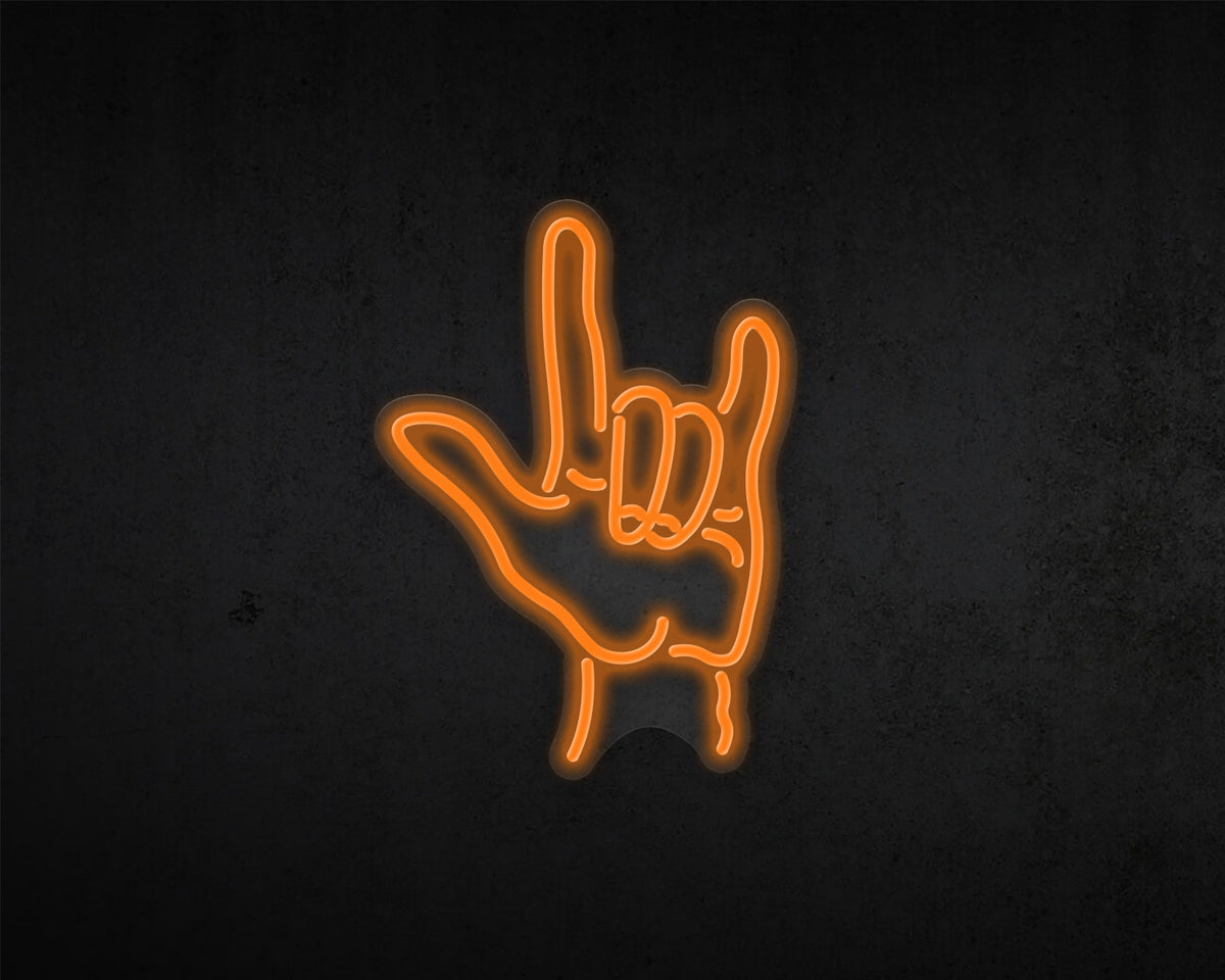 Rock Hands Neon Sign