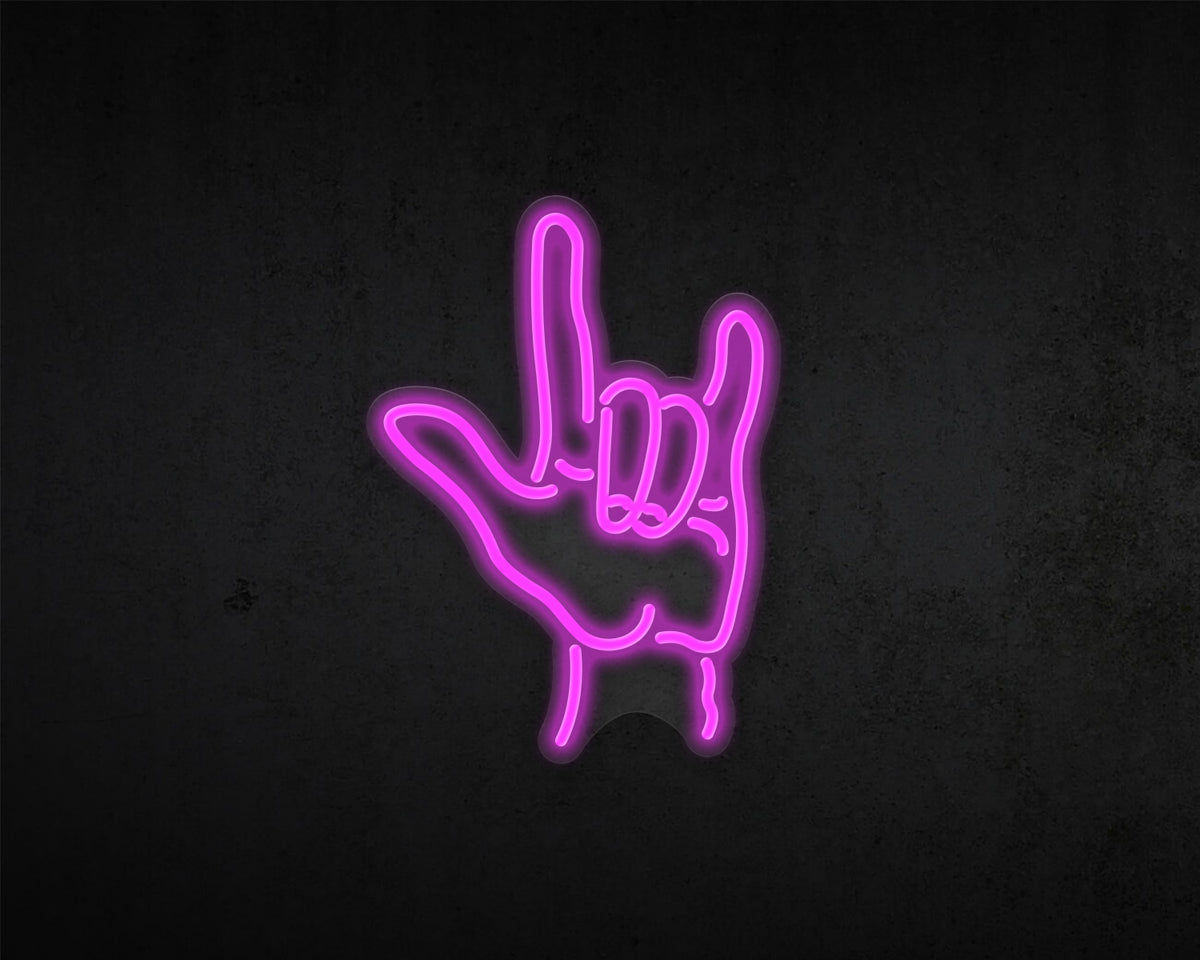 Rock Hands Neon Sign