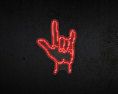 Rock Hands Neon Sign