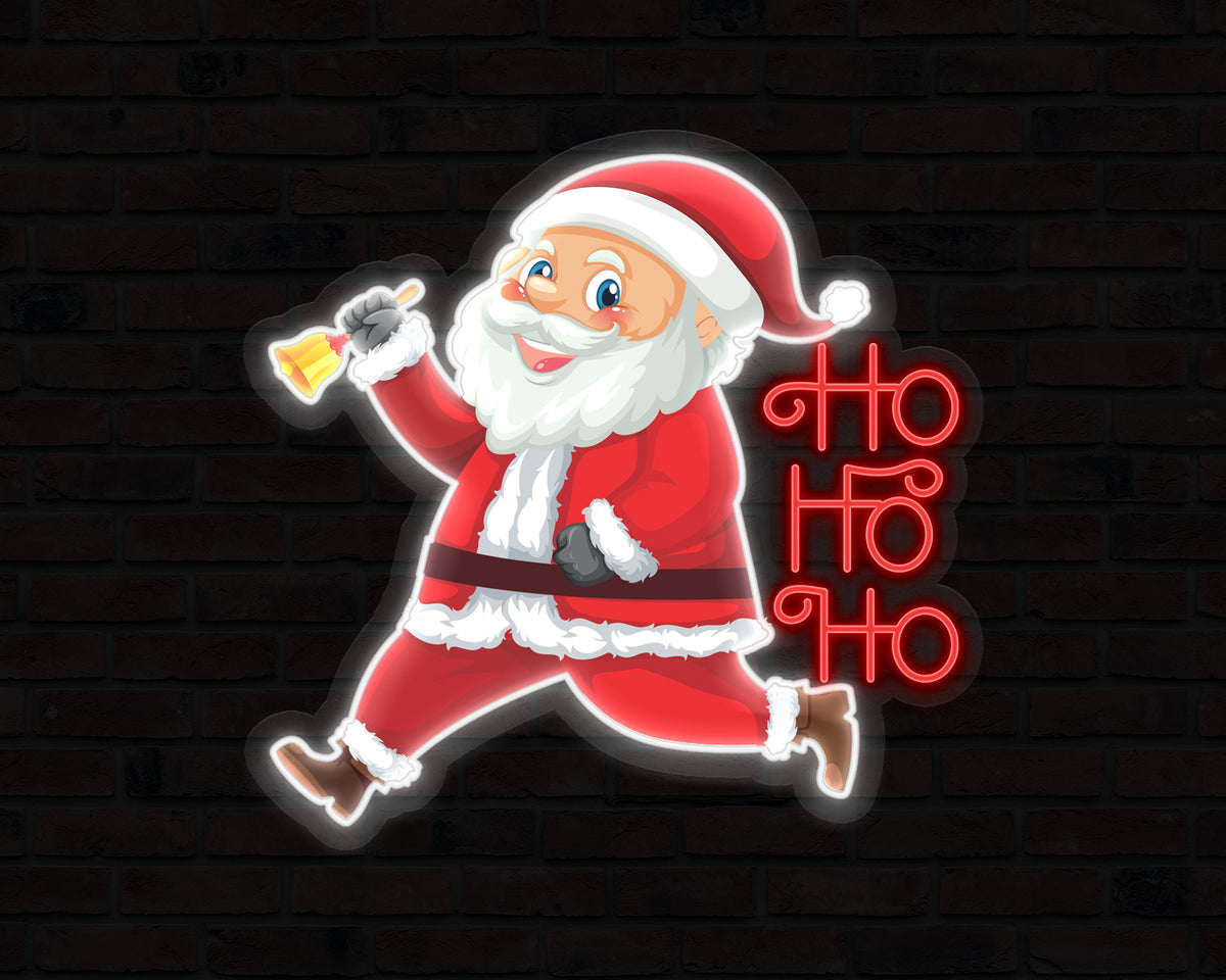 Santa Claus Ho Ho Ho Neon Sign