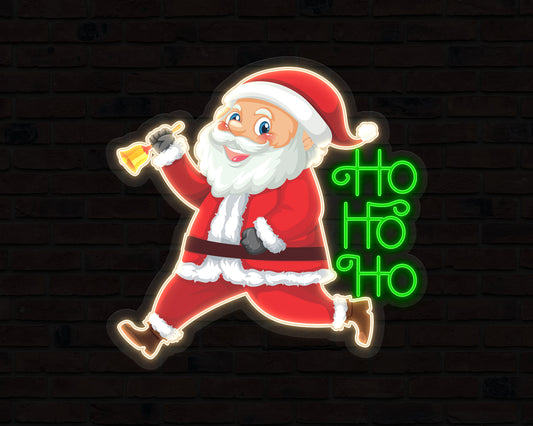 Santa Claus Ho Ho Ho Neon Sign