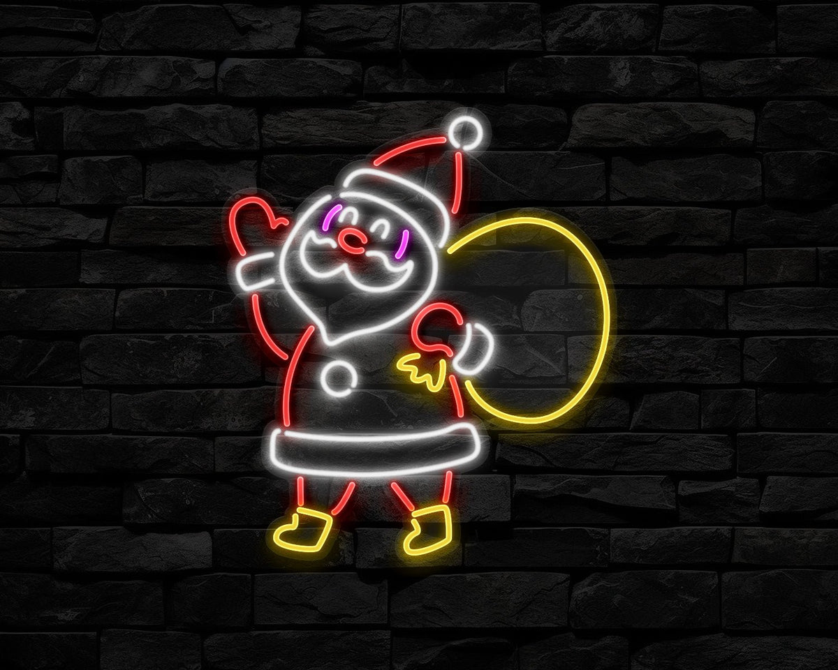 Santa Neon Sign