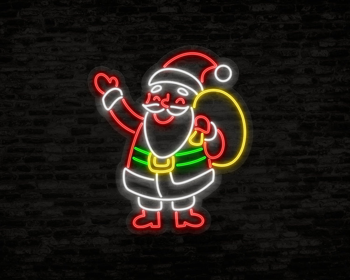 Santa Neon Sign