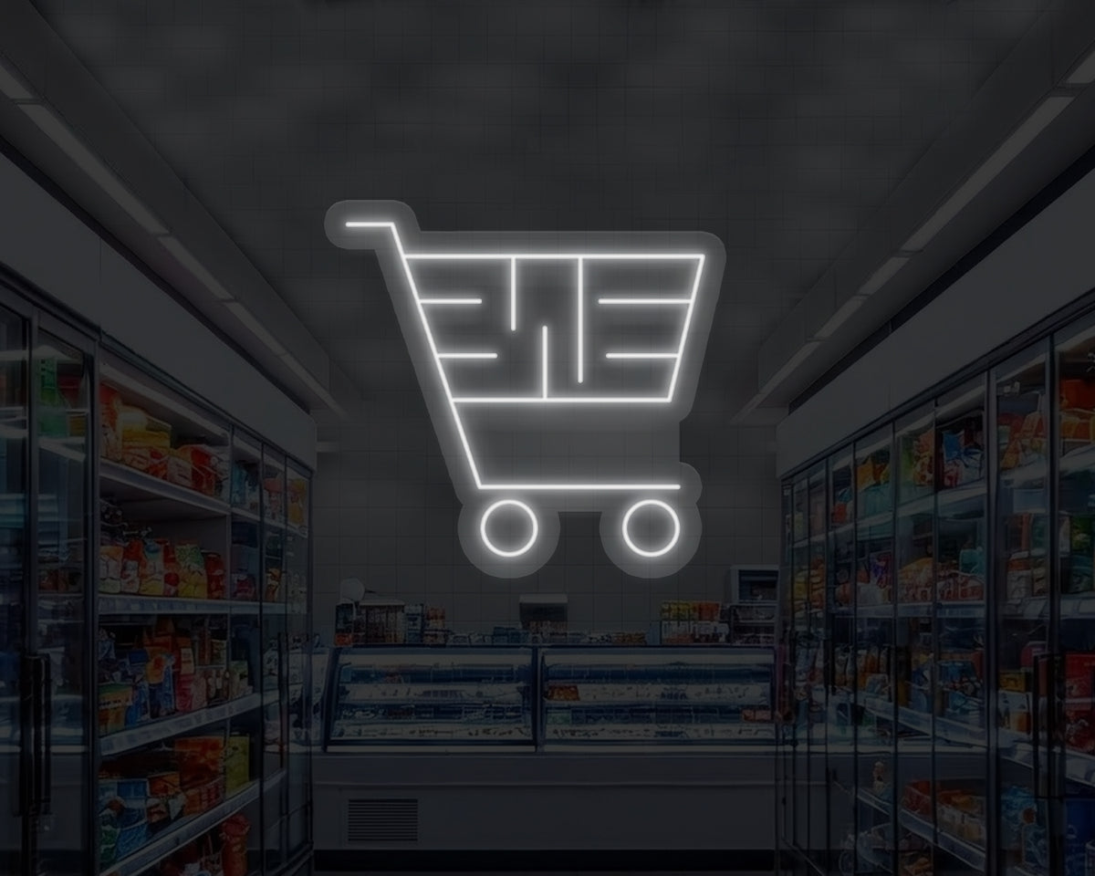 Shopping Cart Neon Sign