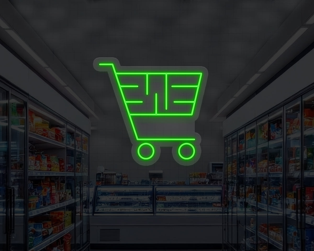 Shopping Cart Neon Sign
