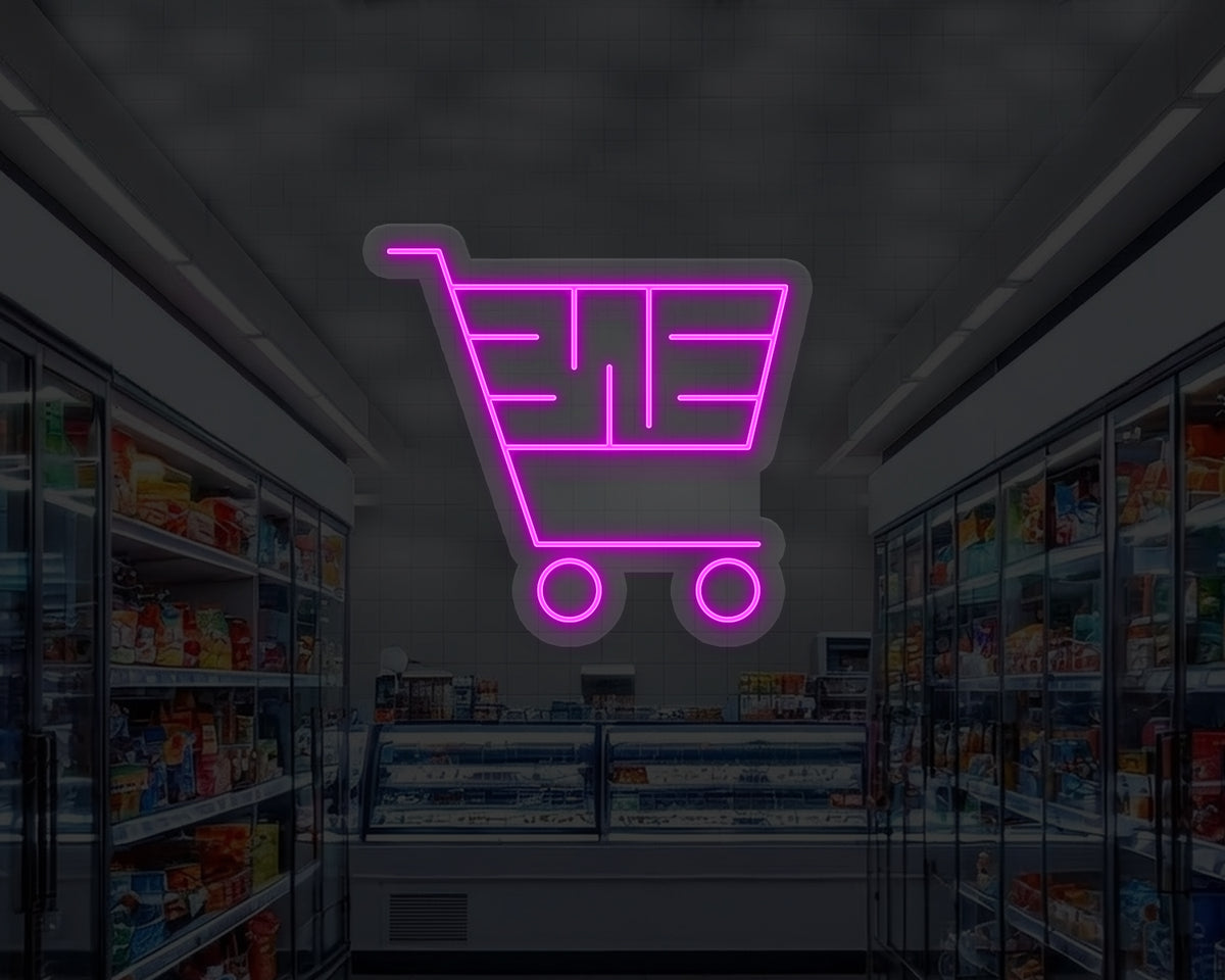 Shopping Cart Neon Sign