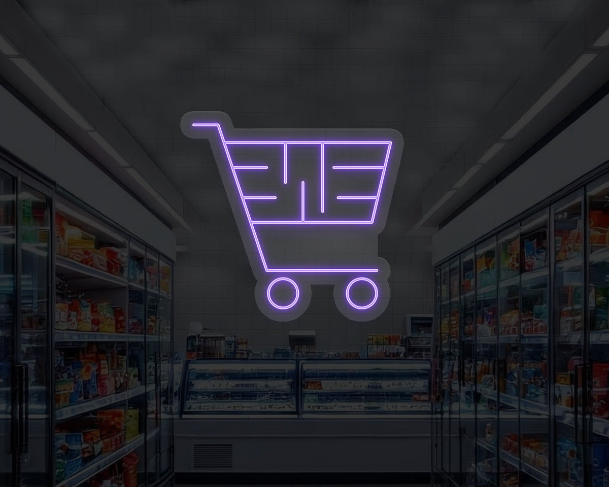 Shopping Cart Neon Sign