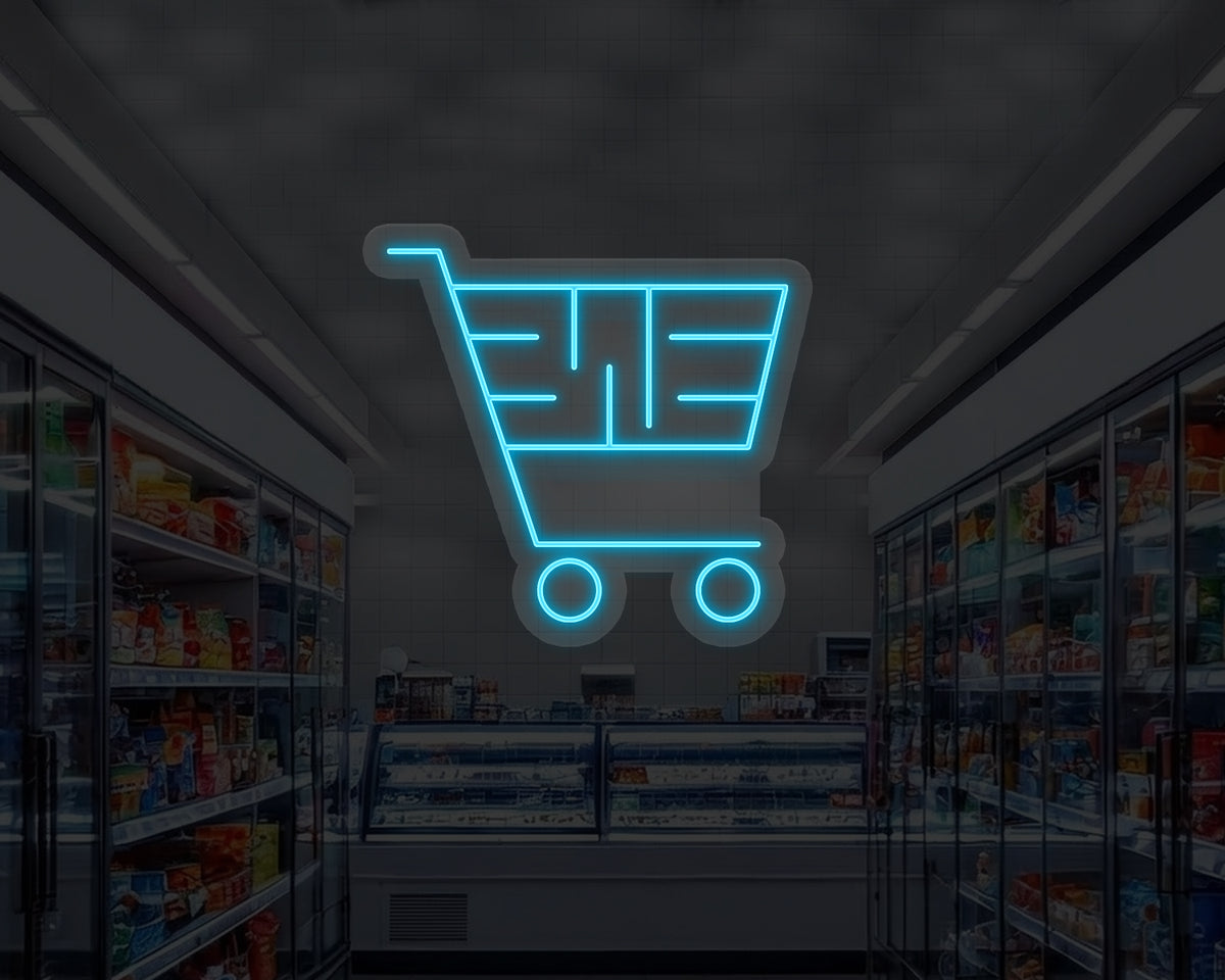 Shopping Cart Neon Sign