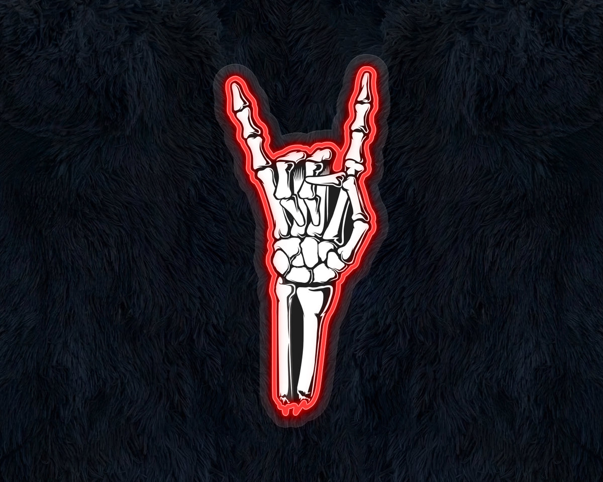 Skeleton Hand Neon Sign