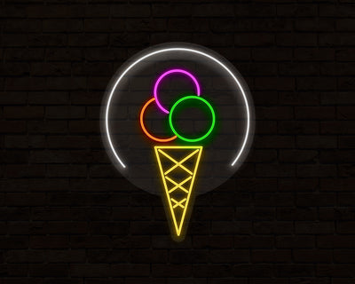 Soft Serve Ice Cream Neon Sign