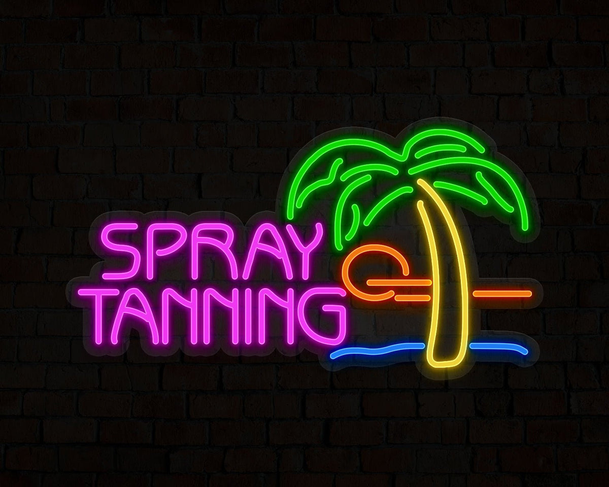 Spray Tanning Neon Sign