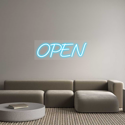 Custom Name Neon Sign OPEN