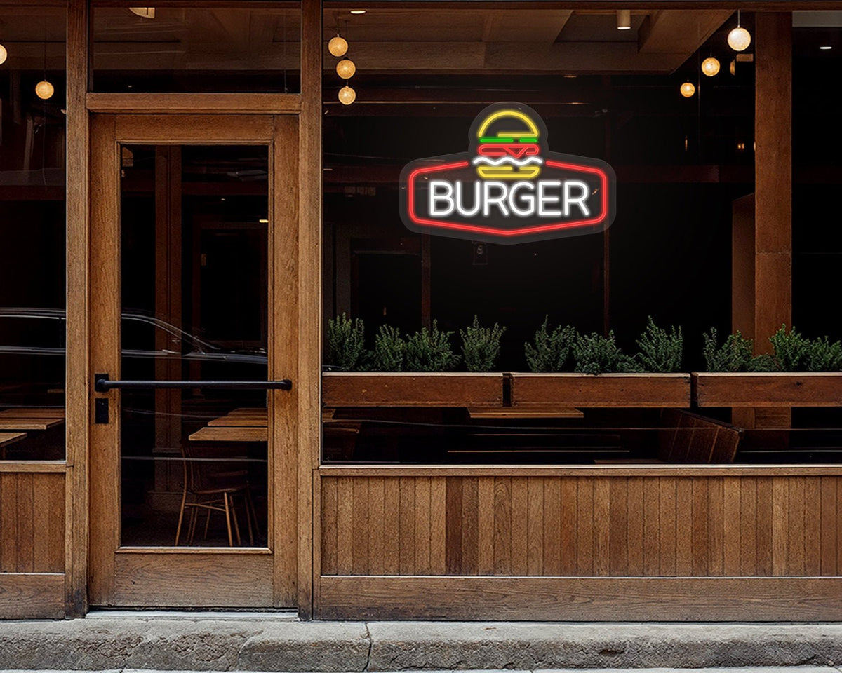 Burger Neon Sign