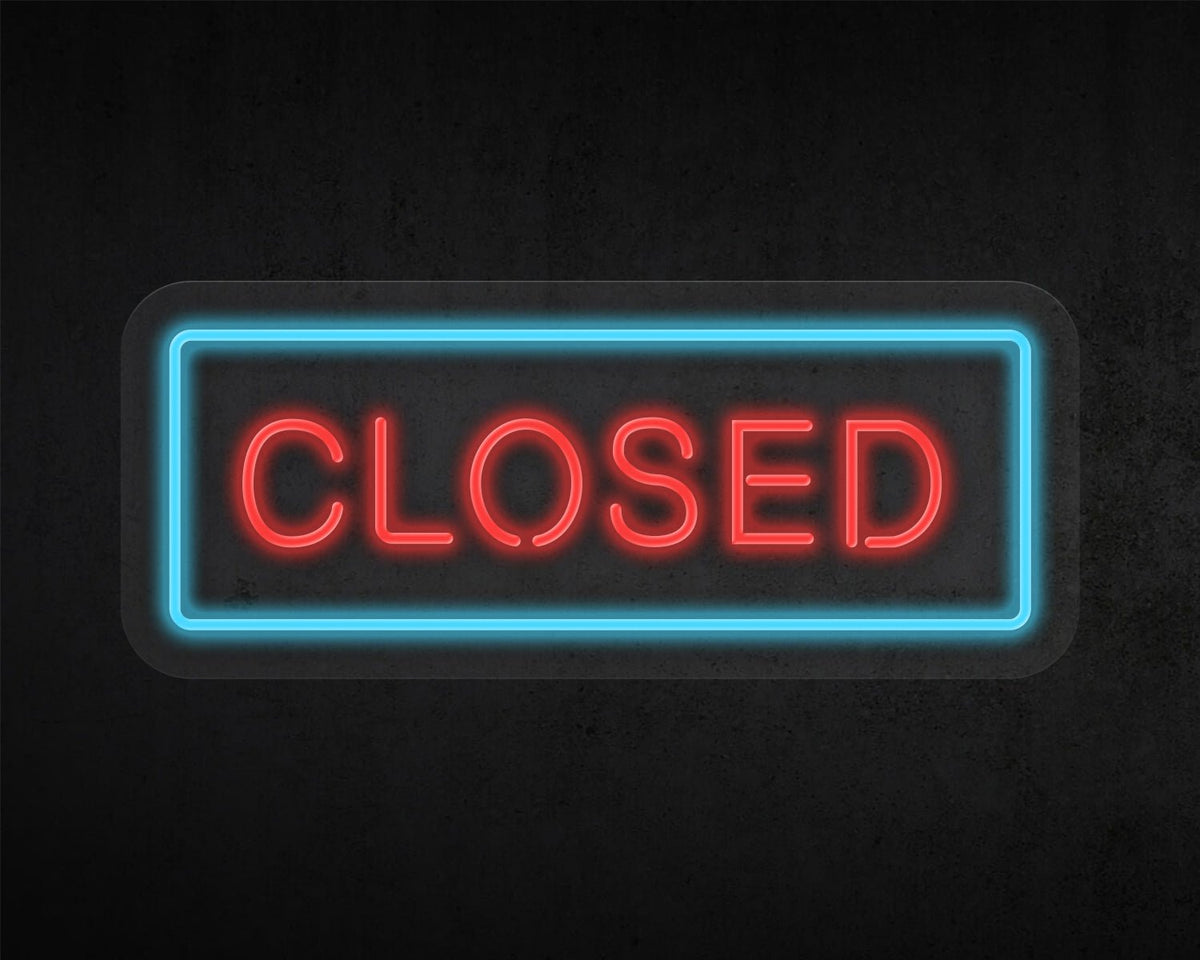 Closed Neon Sign