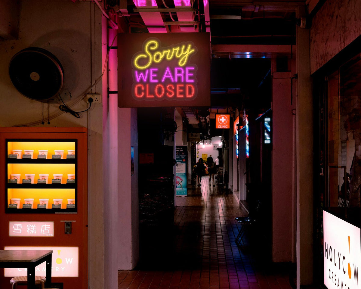 Sorry we are closed Neon Sign