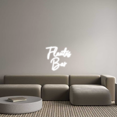 Custom Name Neon Sign Flautas Bar