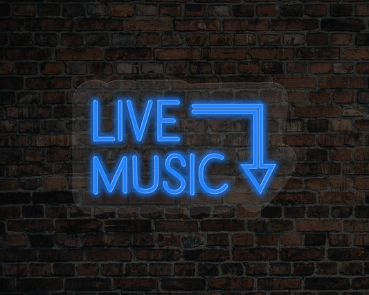 Live Music LED Neon Sign